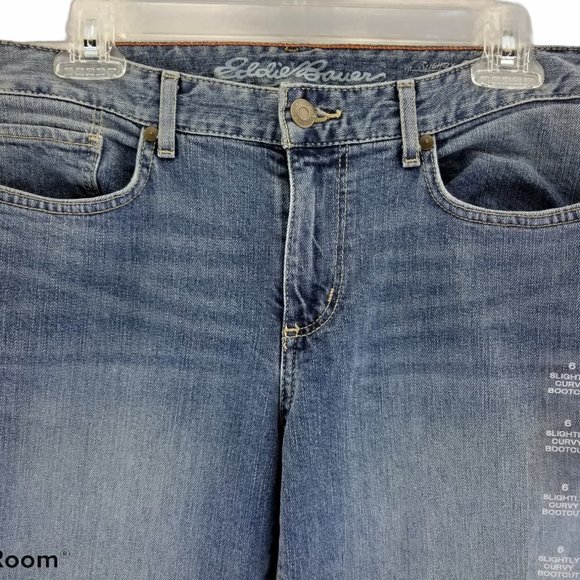 Eddie Bauer Womens Blue Vintage Slightly Curvy Boo - Picture 4 of 8